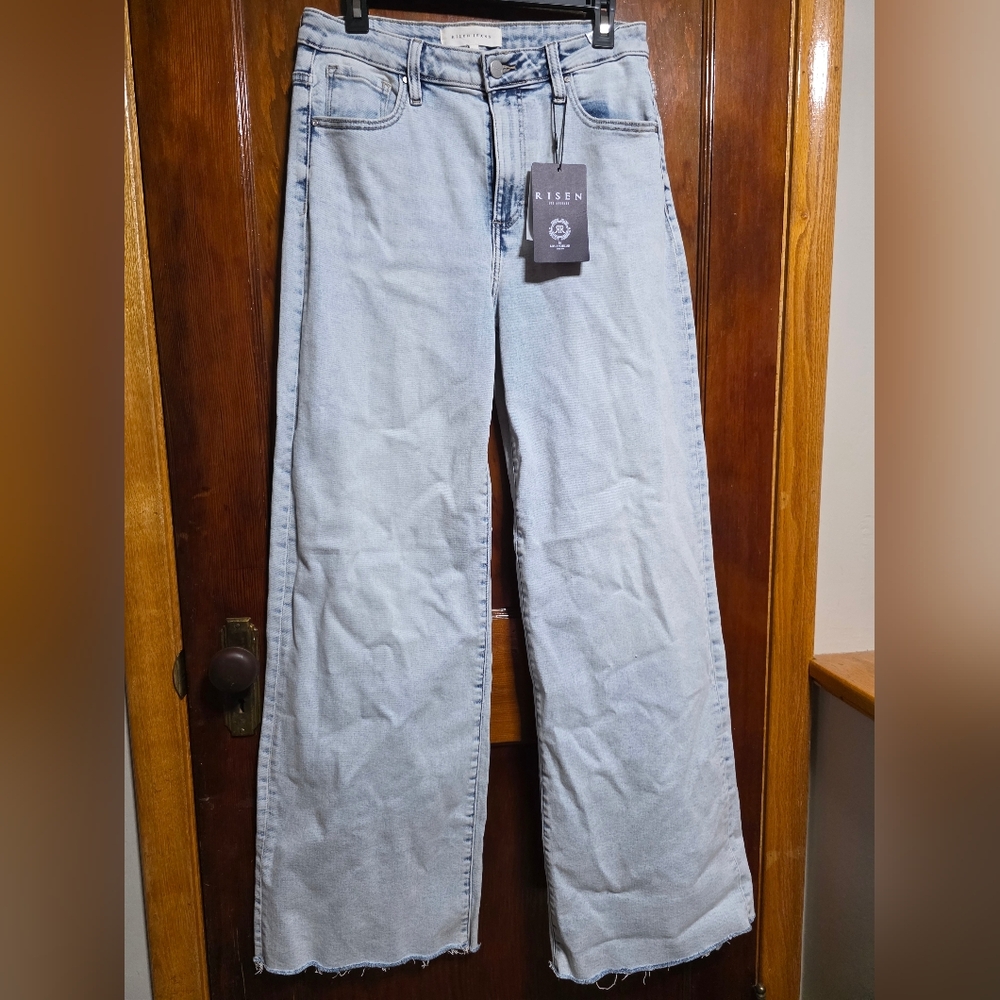 Risen Women's Light Blue Flare Jeans